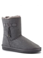 ISLAND BOOT Botki zimowe "Kinsac" w kolorze szarym rozmiar: 38. Szare botki Island Boot, na zimę, bez wzorów, z materiału, bez obcasa, bez zapięcia. Za 154.79 zł.