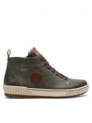 Remonte Botki D0771-54 Khaki. Brązowe botki Remonte, bez wzorów, ze skóry, bez obcasa, na płaskiej podeszwie, bez zapięcia. Za 429.99 zł.