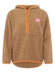 Zwillingsherz Bluza polarowa w kolorze jasnobrązowym rozmiar: M. Brązowe bluzy Zwillingsherz, m, bez wzorów, z polaru, bez kaptura. Za 130.99 zł.