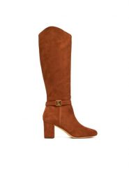LAUREN RALPH LAUREN Kozaki Kellie 802967843002 Brązowy. Brązowe kozaki Lauren Ralph Lauren, ze skóry, bez obcasa, na słupku, bez zapięcia. Za 1,299.00 zł.