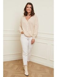 Curvy Lady Kardigan w kolorze beżowym rozmiar: 40/42. Brązowe kardigany Curvy Lady, bez wzorów. Za 118.56 zł.