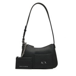 Torebka Armani Exchange. Czarne torebki klasyczne Armani Exchange, bez wzorów, bez dodatków. Za 519.99 zł.