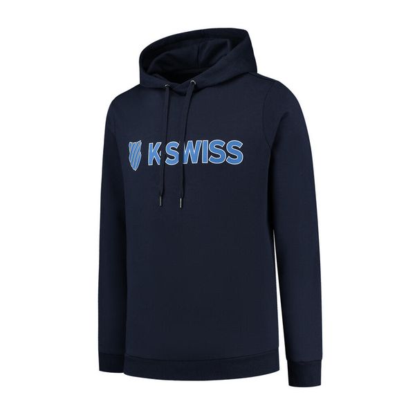 Bluza z kapturem K-Swiss Essentials. Niebieskie bluzy K-SWISS, uniwersalny, bez wzorów, z materiału, z kapturem. Za 223.50 zł.