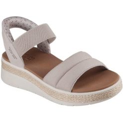 Sandały damskie Skechers Bobs Sun Ray. Brązowe sandały Skechers, bez wzorów, sportowe, bez obcasa, bez zapięcia. Za 490.00 zł.