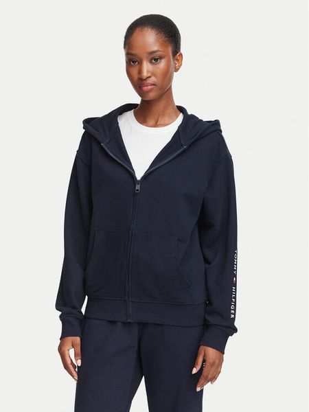 Tommy Hilfiger Bluza UW0UW06621 Granatowy Regular Fit. Niebieskie bluzy TOMMY HILFIGER, xl, bez wzorów, z bawełny, bez kaptura. Za 329.99 zł.