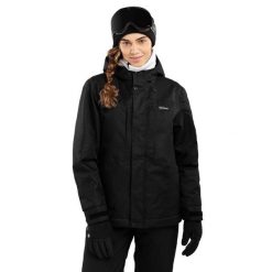 Damska kurtka snowboardowa Sporty zimowe Siroko W4-W Vostock. Czarne kurtki narciarskie SIROKO, m, bez wzorów, z materiału, bez kaptura, narciarskie. Za 593.00 zł.