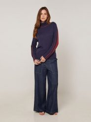 Rodier Golf w kolorze borodowo-granatowym rozmiar: S. Czerwone golfy Rodier, s, bez wzorów, bez ramiączek. Za 239.99 zł.