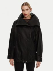 Dolce&Gabbana Kurtka skórzana F9S01L HULVN Czarny Oversize. Czarne kurtki Dolce&Gabbana, l, bez wzorów, ze skóry, bez kaptura. Za 15,669.00 zł.