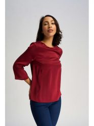 Marks & Spencer Bluzka w kolorze bordowym rozmiar: 34. Czerwone bluzki Marks & Spencer, bez wzorów, bez kołnierzyka, bez ramiączek. Za 39.77 zł.