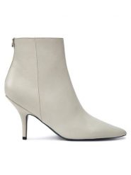 Patrizia Pepe Botki 8Y0094/L048-W338 Écru. Botki Patrizia Pepe, bez wzorów, ze skóry, bez obcasa, na szpilce, bez zapięcia. Za 1,549.00 zł.
