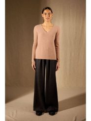 Perfect Cashmere Kaszmirowy sweter "Saphira" w kolorze beżowym rozmiar: XXL. Brązowe swetry Perfect Cashmere, xxl, bez wzorów, z kaszmiru, bez ramiączek. Za 565.99 zł.