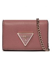 Guess Portfel w kolorze różowym - 11 x 8 x 4 cm rozmiar: onesize. Różowe portfele Guess, z aplikacjami, z materiału. Za 259.74 zł.