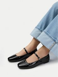 MEXX Baleriny EO-CZY12-01 Czarny. Czarne baleriny Mexx, bez wzorów, ze skóry, bez obcasa. Za 249.99 zł.