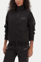 GUESS Czarna rozpinana bluza damska z lamapsami i cyrkoniami Octavia, Rozmiar M. Czarne bluzy Guess, m, z aplikacjami, bez kaptura. Za 599.99 zł.