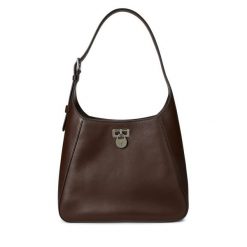 Torebka LAUREN RALPH LAUREN. Brązowe torebki klasyczne Lauren Ralph Lauren, bez wzorów, bez dodatków. Za 1,699.00 zł.