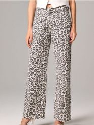 Jeansy wide leg w panterkę - wielobarwny. Jeansy Sinsay, l, bez wzorów. W wyprzedaży za 33.99 zł.