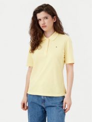 Tommy Hilfiger Polo 1985 WW0WW43224 Żółty Regular Fit. Żółte koszulki polo TOMMY HILFIGER, xxs, bez wzorów, z bawełny, bez kołnierzyka, bez ramiączek. Za 219.99 zł.
