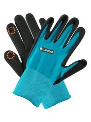 Gardena Rękawice ogrodowe w kolorze błękitno-czarnym rozmiar: onesize. Czarne rękawiczki Gardena, bez wzorów, z tkaniny, biznesowe. Za 37.21 zł.