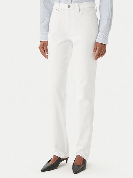 Tommy Hilfiger Jeansy WW0WW48579 Biały Slim Fit. Białe jeansy TOMMY HILFIGER, bez wzorów. Za 256.99 zł.