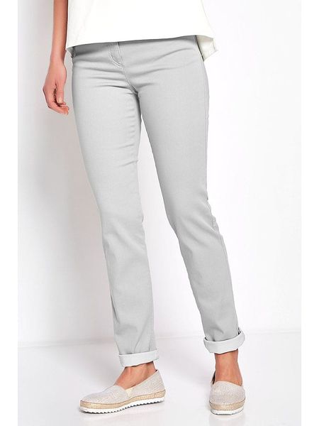 Relaxed by TONI Dżinsy - Slim fit - w kolorze jasnoszarym rozmiar: W24. Szare jeansy Relaxed by TONI, bez wzorów, z podwyższonym stanem. Za 122.67 zł.