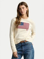 Polo Ralph Lauren Sweter 211896939002 Beżowy Straight Fit. Brązowe swetry Polo Ralph Lauren, xs, bez wzorów, z bawełny, bez ramiączek. Za 1,699.00 zł.