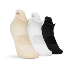 Antypoślizgowe skarpetki do jogi trójpak Fitness Siroko Scale. Brązowe skarpety SIROKO, bez wzorów, z bawełny. Za 92.00 zł.