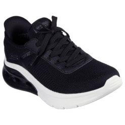 Buty sportowe damskie Skechers Bobs Arc Waves 2.0. Czarne obuwie sportowe Skechers, z dzianiny, bez zapięcia. Za 390.00 zł.