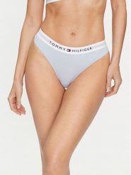 Tommy Hilfiger Stringi UW0UW04146 Niebieski. Niebieskie stringi TOMMY HILFIGER, bez wzorów, z bawełny. Za 59.99 zł.