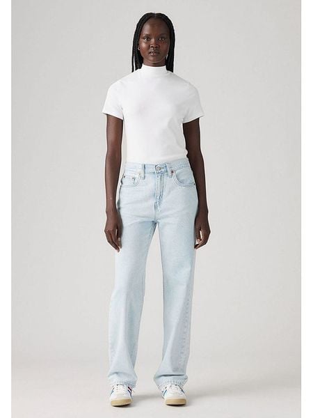 Levi's Dżinsy - Comfort fit - w kolorze błękitnym rozmiar: W33. Niebieskie jeansy Levi's®, s, z aplikacjami, z podwyższonym stanem. Za 201.08 zł.