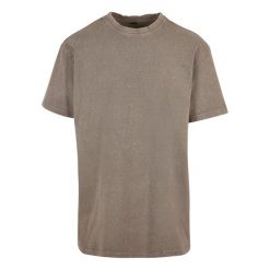 Koszulka Unisex Adult Acid Wash Heavy Oversized T-shirt. Zielone t-shirty BUILD YOUR BRAND, xs, bez wzorów, bez kołnierzyka, bez ramiączek. Za 99.99 zł.