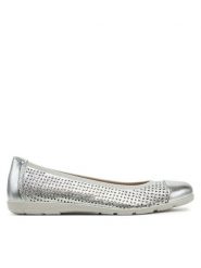 Caprice Baleriny 9-22151-42 Srebrny. Szare baleriny Caprice, bez wzorów, ze skóry, bez obcasa. Za 205.99 zł.