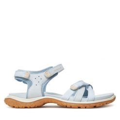 Sandały ECCO. Niebieskie sandały ecco, bez wzorów, bez obcasa, na płaskiej podeszwie, bez zapięcia. Za 529.99 zł.