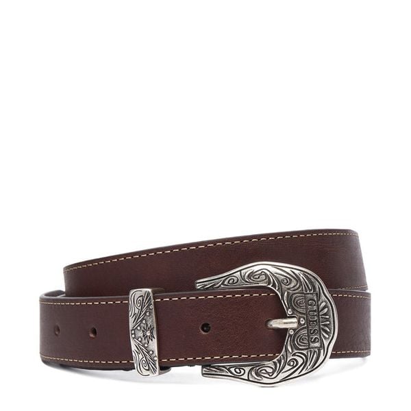 Pasek Guess. Brązowe paski Guess, z aplikacjami. Za 324.99 zł.