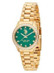 U.S. Polo Assn. Zegarek kwarcowy w kolorze złoto-zielonym rozmiar: onesize. Zielone, analogowe zegarki U.S. Polo Assn., ze stali. Za 434.99 zł.