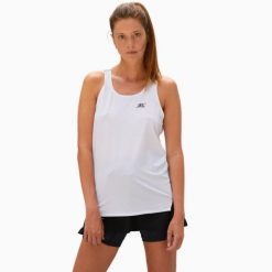 Lekki top damski do biegania THERMO TOP. Białe topy BODYCROSS, xl, bez wzorów, z materiału, bez kołnierzyka, bez ramiączek. Za 245.99 zł.