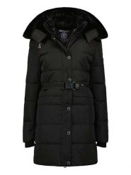 Geographical Norway Płaszcz pikowany "Bettino" w kolorze czarnym rozmiar: XL. Czarne płaszcze Geographical Norway, xl, bez wzorów, bez kaptura. Za 359.32 zł.