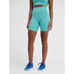 Damskie wysokie legginsy bezszwowe Hummel Alive. Niebieskie legginsy Hummel, bez wzorów, z materiału. Za 152.50 zł.