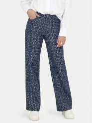 ONLY Spodnie materiałowe Evita 15362397 Granatowy Wide Leg. Niebieskie spodnie materiałowe Only, xl, bez wzorów, z materiału. Za 299.99 zł.