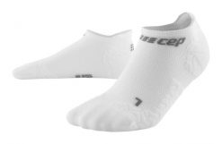 Skarpety kompresyjne sportowe CEP Ultralight No Show stopki damskie. Białe skarpety CEP, bez wzorów, z elastanu. Za 59.00 zł.