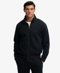 Superdry Essential Logo Track Top – luźna bluza z bawełną i recyklowanym. Niebieskie bluzy Superdry, xl, bez wzorów, z bawełny, bez kaptura. Za 326.10 zł.