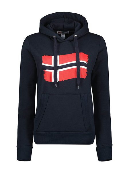 Geographical Norway Bluza "Florence" w kolorze granatowym rozmiar: L. Niebieskie bluzy Geographical Norway, l, bez wzorów, z kapturem. Za 108.49 zł.