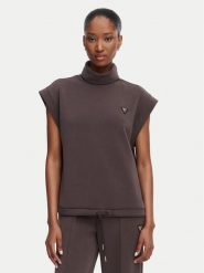 Guess Bluza V6YQ18 K4318 Brązowy Regular Fit. Brązowe bluzy Guess, m, z aplikacjami, z syntetyku, bez kaptura. Za 294.99 zł.