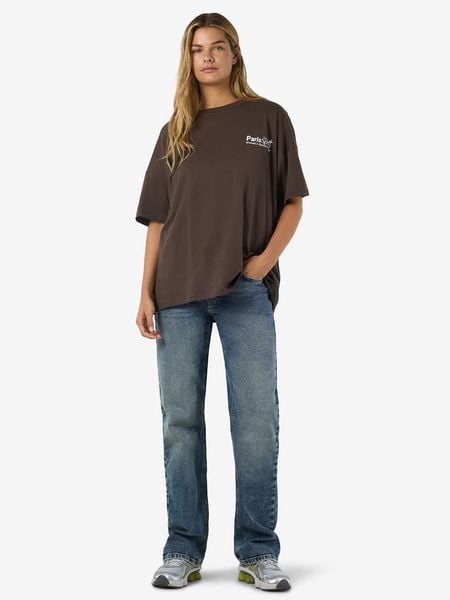 Noisy may Koszulka w kolorze brązowym rozmiar: L. Brązowe bluzki Noisy may, l, bez wzorów, z bawełny, bez kołnierzyka, bez ramiączek. Za 65.54 zł.