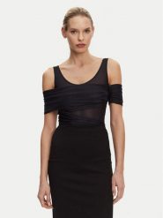 PINKO Body Bella 104832 A2H1 Czarny Regular Fit. Czarne body Pinko, l, bez wzorów, z syntetyku. Za 499.99 zł.