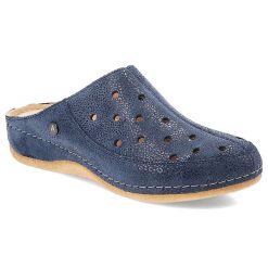 Granatowe Klapki Armodo Stylowe Obuwie Damskie Puma. Niebieskie klapki Armodo, bez wzorów, ze skóry, bez obcasa. Za 259.00 zł.