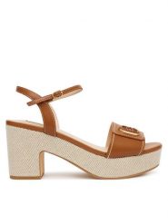Liu Jo Sandały Harper 04 SA6119 P0102 Brązowy. Brązowe sandały Liu Jo, bez wzorów, ze skóry, bez obcasa, na słupku, bez zapięcia. Za 559.99 zł.