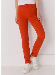 CIMARRON Dżinsy - Slim fit - w kolorze ceglanym rozmiar: W27. Czerwone jeansy Cimarron, bez wzorów. Za 127.65 zł.