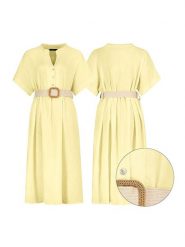 Eight2Nine Sukienka w kolorze żółtym rozmiar: M/L. Żółte sukienki Eight2Nine, l, bez wzorów, bez kołnierzyka, bez ramiączek, maxi. Za 184.95 zł.