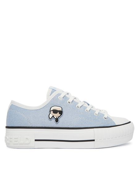 KARL LAGERFELD Trampki Kampus Max NFT KL60424G Niebieski. Niebieskie trampki KARL LAGERFELD, bez wzorów, z materiału, bez zapięcia. Za 359.99 zł.
