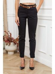 Joséfine Spodnie "Lorial" w kolorze czarnym rozmiar: XL. Czarne spodnie materiałowe Joséfine, xl, bez wzorów, z materiału. Za 141.45 zł.